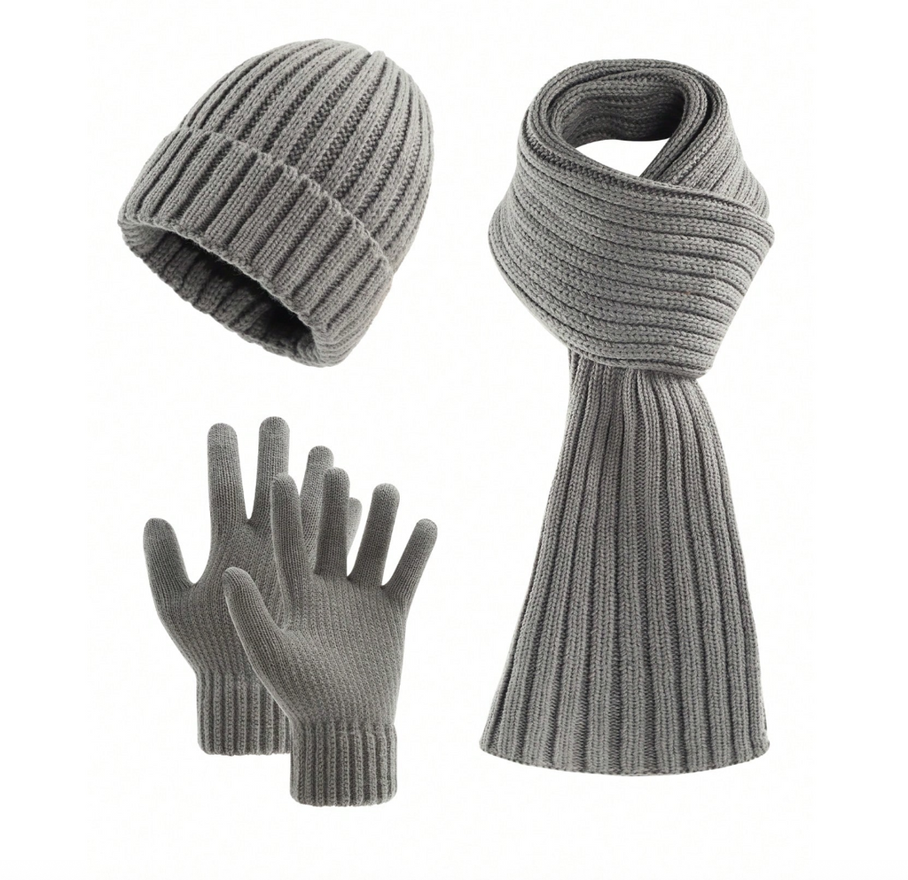 Grey Scarf & Beanie