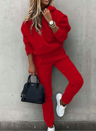 Tracksuit White with red