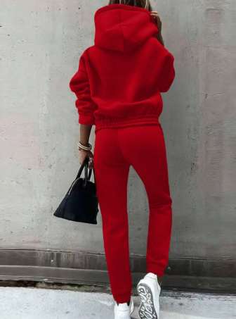 Tracksuit White with red