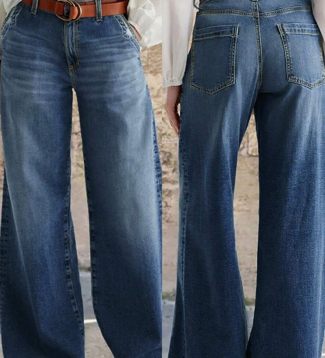 Staggered Light Blue Jeans