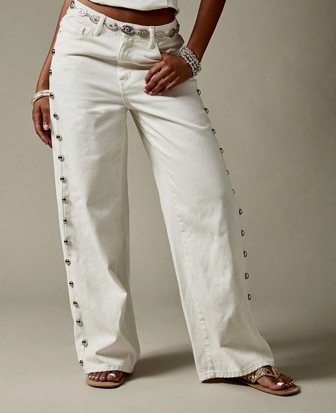 White Patch Jeans