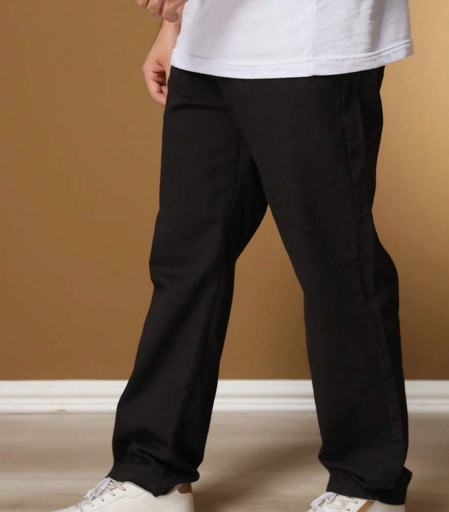 Staggered Black Jeans