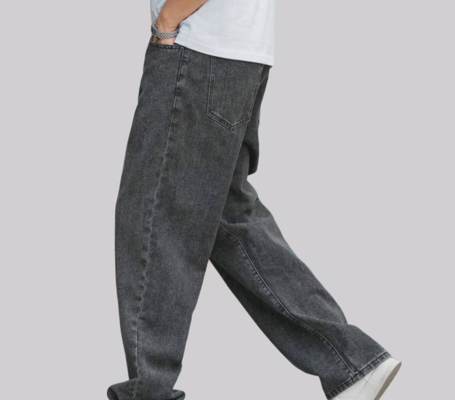 Ripped Grey Black Jeans