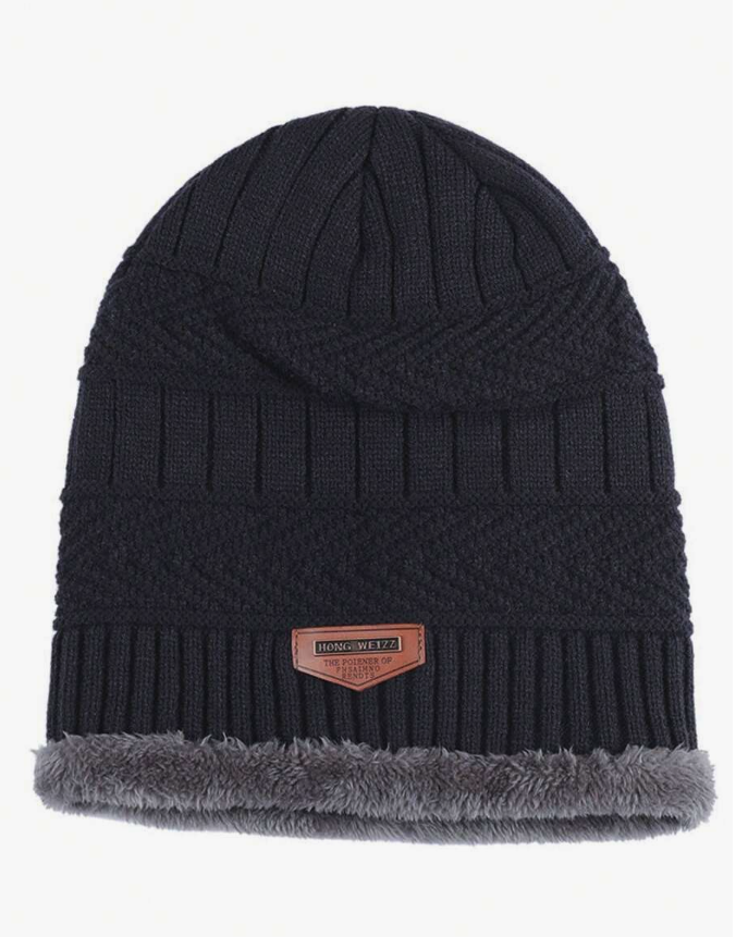M Full Black Beanie