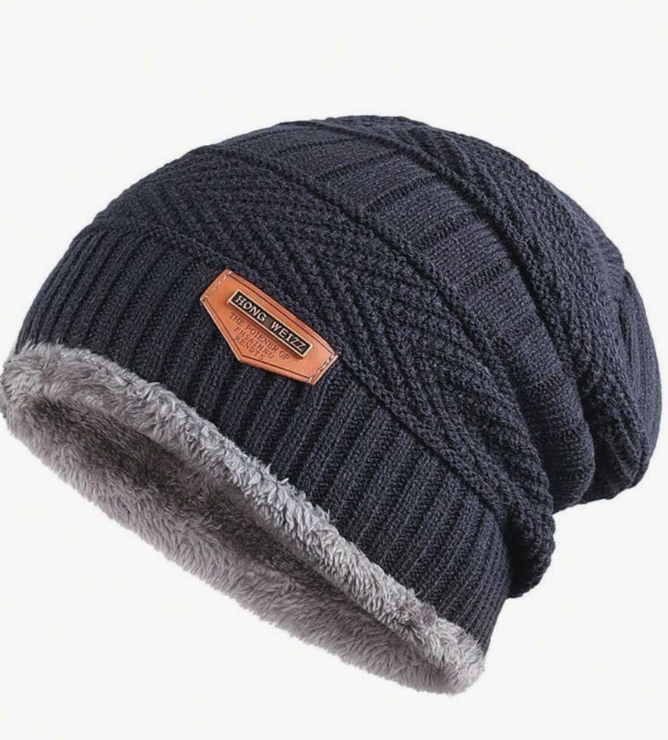 M Navy Beanie