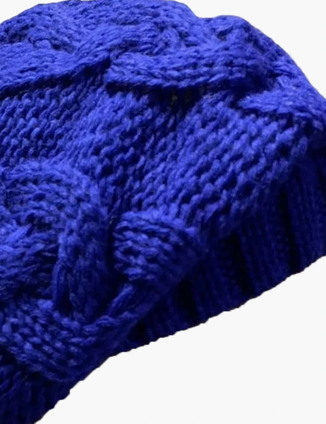 G Black Ribbed Beanie