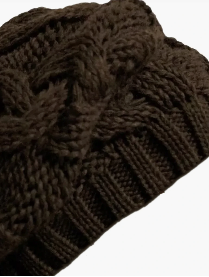 G Navy Ribbed Beanie