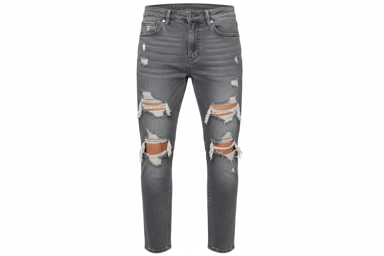 Grey Ripped Jeans