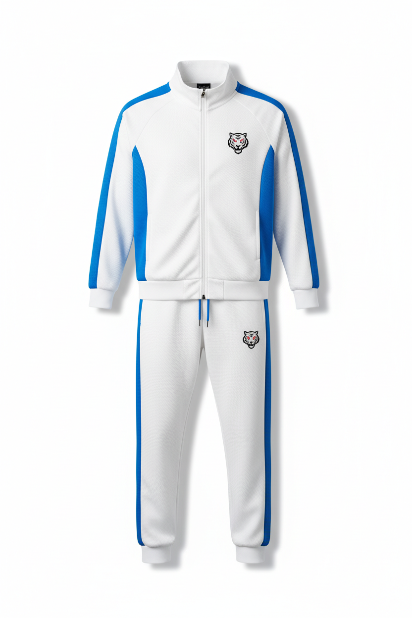 White Blue Tracksuit